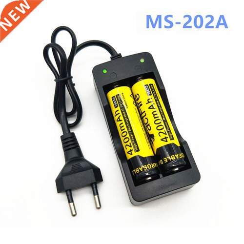 18650 Battery Charger US/EU Plug 2 Slots Smart Charging Safe