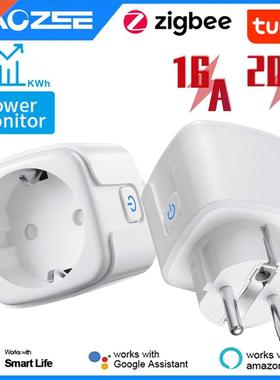 Smart Zigbee Plug 16A/20A EU Outlet 3680W Power Meter Compat