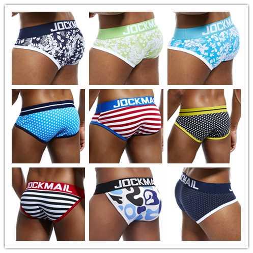 JOMAIL Brand Men Underwear Men's Sexy Print Briefs bulge pou