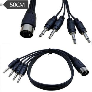 DIN to 3.5mm Cable, 50CM 5 Pin DIN Plug Male to 4 X 3.5MM Fe