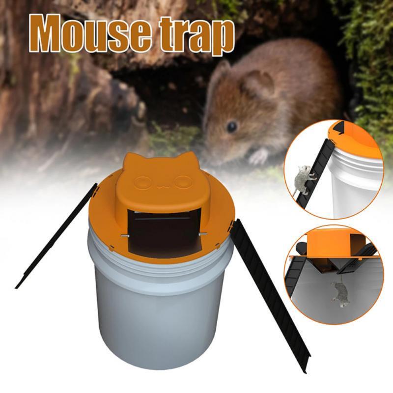 1pc Hot Mice Trap Reusable Smart Flip/Slide Bucket Lid