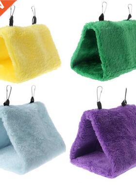 Pet Parrot Hammock Bird Hanging Bed House Plush Winter Warm