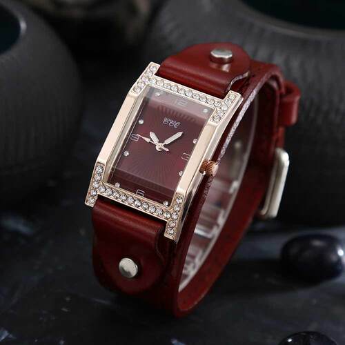 Women Dress Quartz Watch Couples Bracelet Watches Cow Leathe