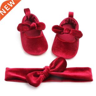 Hot 0-18M Newborn Infant Baby Girls Shoes Velvet Red Prince
