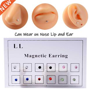 Magnet Ear Tragus Cartilage Lip Labret Stud Nose Ring Non Pi