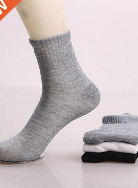 10 Pair Cotton Socks Solid Color Socks Men's High Quality