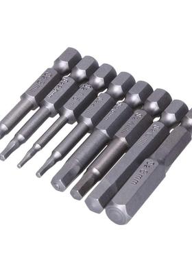 8pcs Hexagon Sets S2 Steel 1/4 Inch Hex Shank 50mm Long Scre