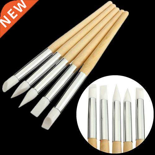 5Pcs Nail Art Tool Silicone Dotting Carving Emboss Craft