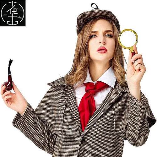 big detective parent-child costume stage props curved iron