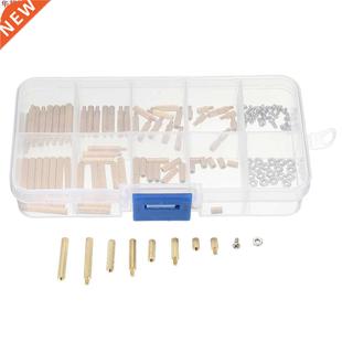 120Pcs M2BT2 M2 Brass Male Female Hex Screw Nut Round Threa