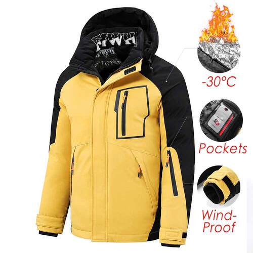 5XL Men 2022 Winter New Outwear Thick Warm Parkas Jacket Coa