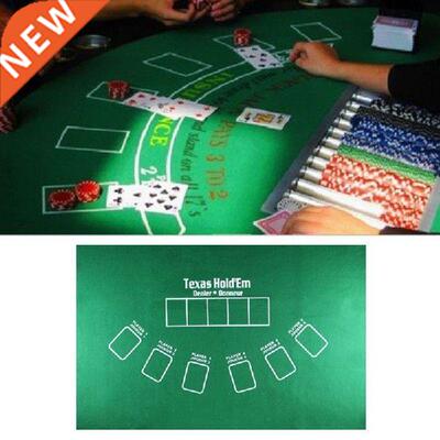 OOTDTY 90x60cm TX Hold'em Tablecloth Flannel 21 Points Dice