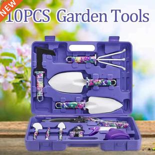 10Pcs Gardening Tools Set Scissors Shovel Spade Planting Wee