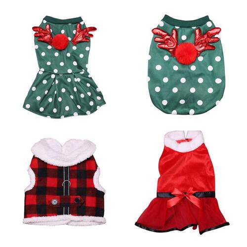 Winter Pet Dogs Clothes Warm Christmas Dog Costume for