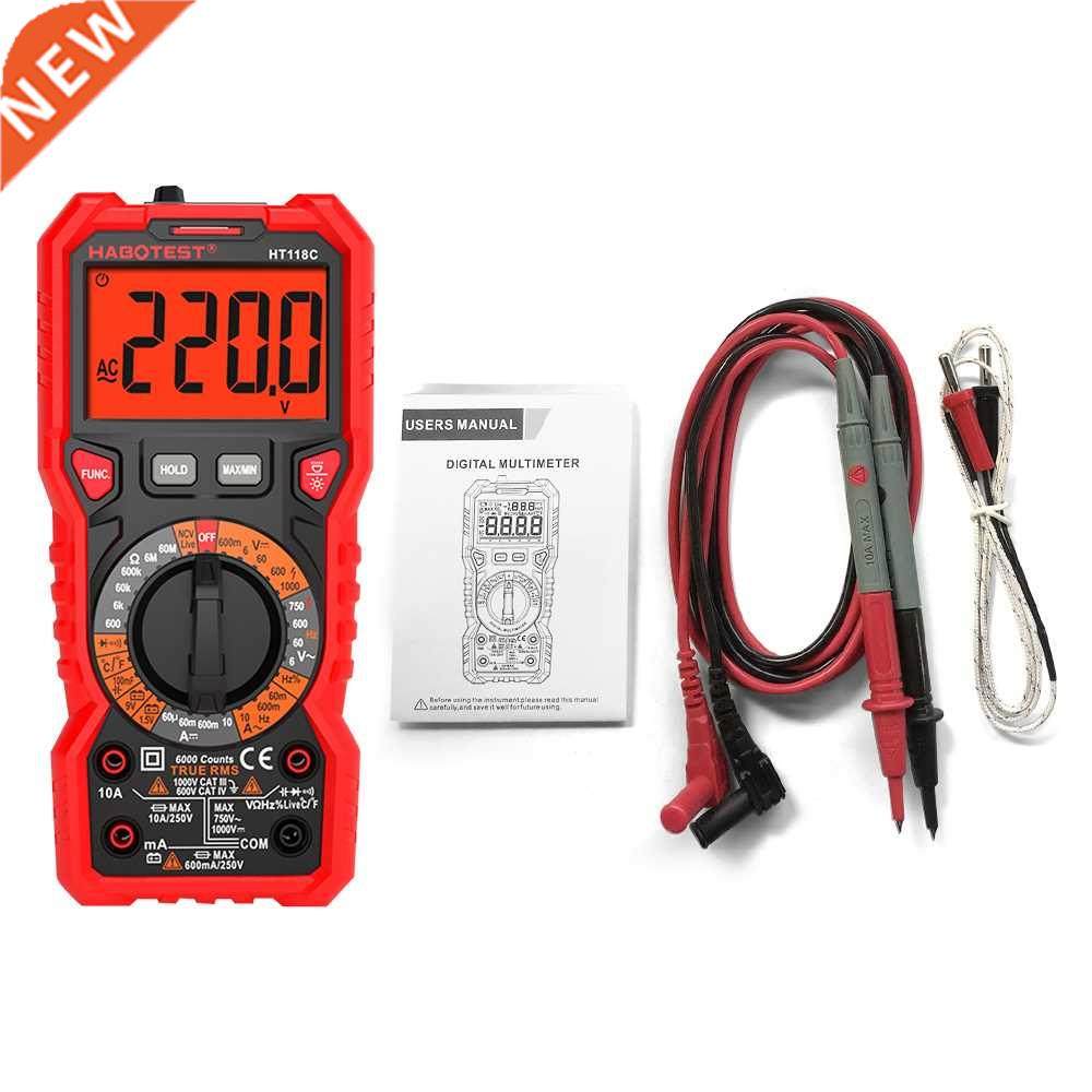 Digital Multimeter Manual Multi-meter 6000 Counts True RMS V