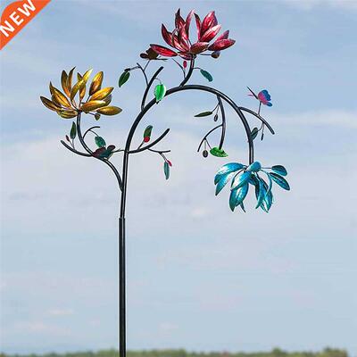 Garden Windmill Flower Shaped Metal Artware Decorative