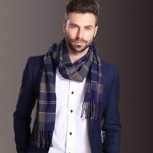 New Europe Fashion Shawl Scarves Men Winter Warm Tartan Scar