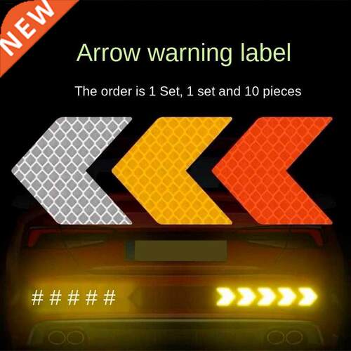 10pcsCar Electric Motorcycle Body Decoration Modified Arrow