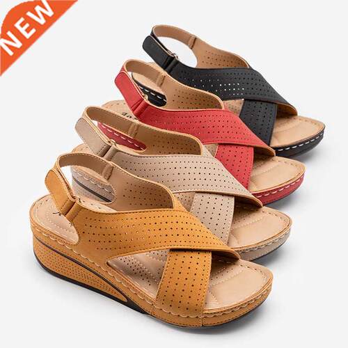 Women Shose Summer 2021 Casual Leather Sandals Retro Sandal