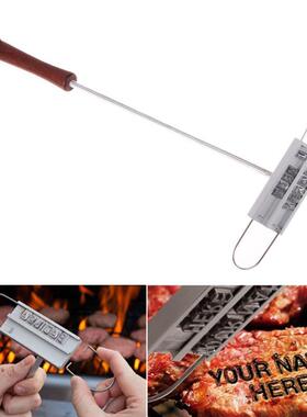 43cm BBQ Branding Iron Tong 55 Letters DIY Barbecue Letter P