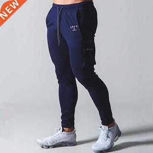 Cotton Casual Skinny Pants Men Joggers Sweatpants Black Autu