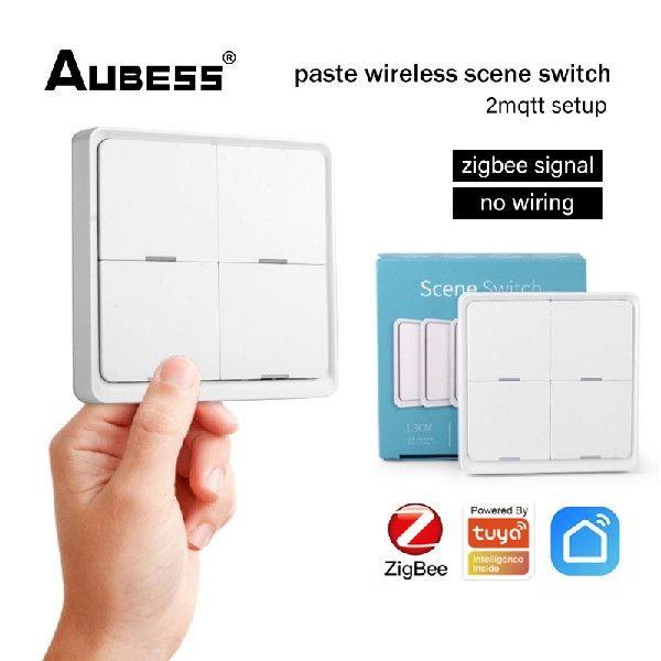 Tuya ZigBee Wireless 4 Gang 12 Scene Switch Push Button