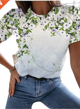 Summer T shirts Womens T shirts high street short sleeve top