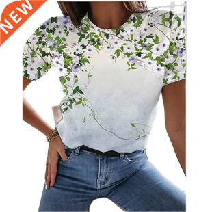 Summer T shirts Womens T shirts high street short sleeve top