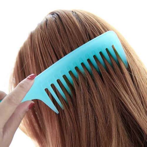 Large curly hair comb wide tooth comb big tooth comb pear