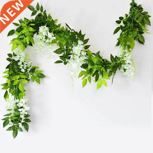 180cm Fake vy Wstera Flowers Artfcal Plant Vne Garlan