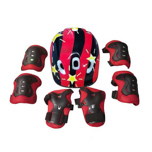 7Pcs/set Kids Boy Girl Safety Helmet Knee Elbow Pad Childre