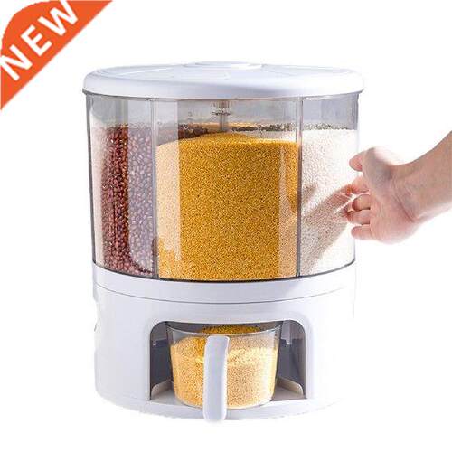 6-Grid Rotating Rice Dispenser 6-Grid Rotating Grid Rice