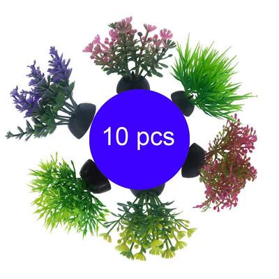 10pcs Mini Decorative Simulated Aquatic Weed Aquarium Access