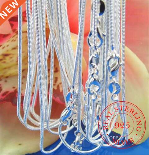 10pcs/lot Promotion! Wholesale 925 Sterling Silver Necklace