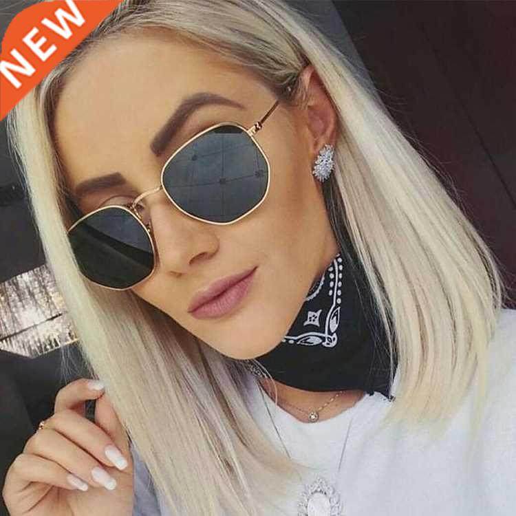 women box metal polygon sunglasses fashion men sun glasses