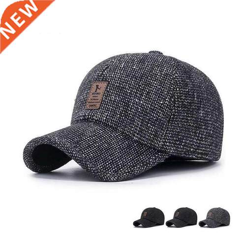 New Men Warm Thick Baseball Caps Male Autumn Winter Sport Vi