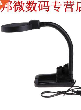 5X 10X Magnifier Magnifying Glass Desk Lamp Repair Tools Wit