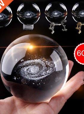 6cm Crystal Ball Milky D Laser Engraved Quartz Glass Ball