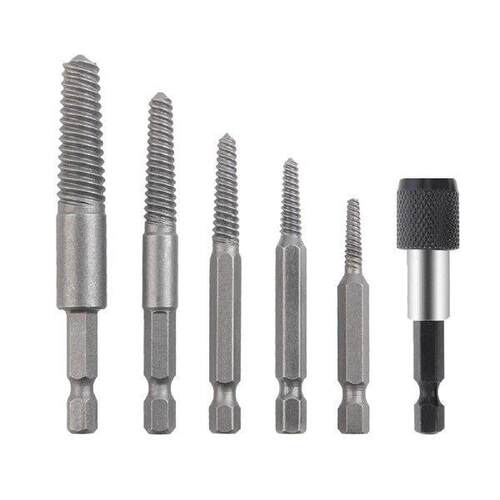 6 PCS Stripped Screw Extractor Set Drill Bit Set Broken
