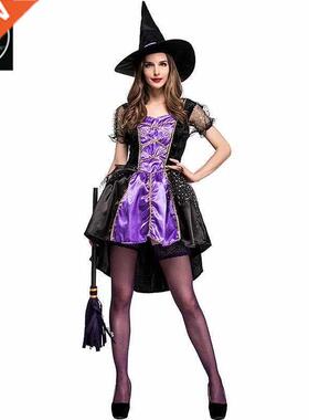 Adult Purple Wtch Paggy Dress Halloween Costume Wtch cospl