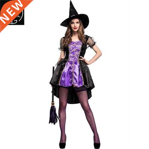Adult Purple Wtch Paggy Dress Halloween Costume Wtch cospl