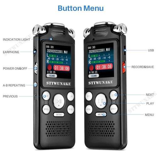 Voice recorder recording activated audio sound digital profe