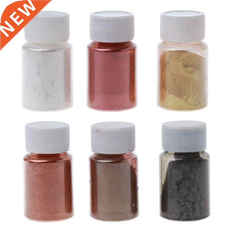 6 Color Metal Tones Mica Pearl Powder Pigment Kit Cosmetic G图片