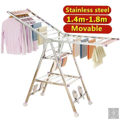 1.8m cloth drying rack folding laundry garment dryer hanger