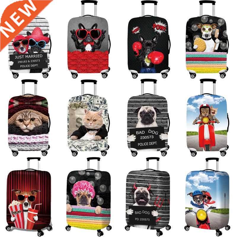 bulldog pattern travel accessories luggage cover suitcase pr