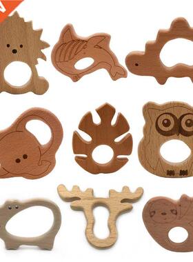 Baby Wooden Teethers Food Grade Beech Wood Animal Tortoise K