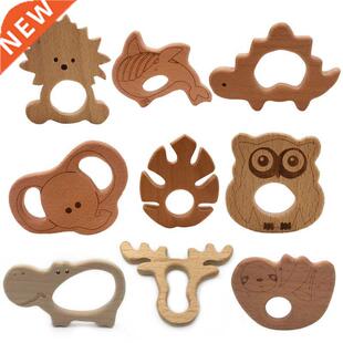 Baby Wooden Teethers Food Grade Beech Wood Animal Tortoise K