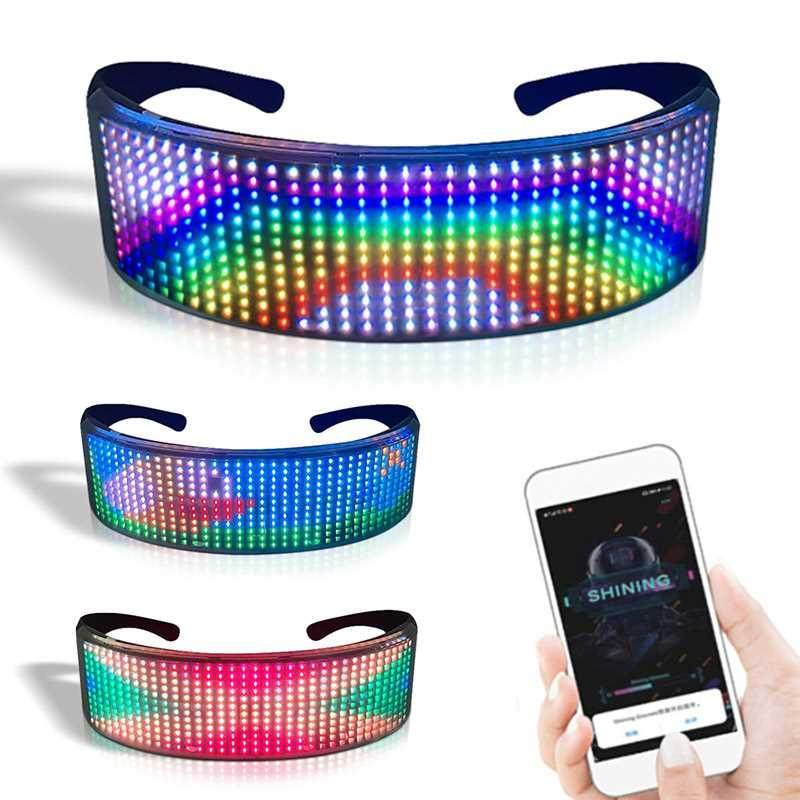 Led Glasses Bluetooth  Luminous Rave Party Glasses Festiv