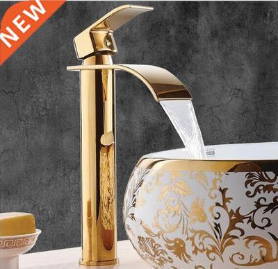 New Arrivals Gold Basin Faucets Waterfall Bathroom Faucet S