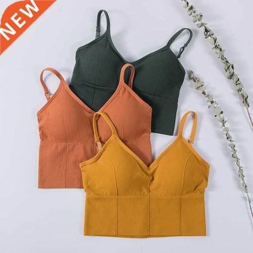 Women Tank Crop Top Seamless Underwear Crop Top Female U Bac